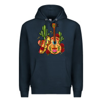 Navy mexican guitar Premium Hoodie - LillyAllenDesigns
