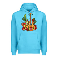 Ocean Blue mexican guitar Premium Hoodie - LillyAllenDesigns