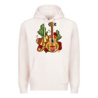 Pale Pink mexican guitar Premium Hoodie - LillyAllenDesigns