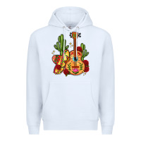 White mexican guitar Premium Hoodie - LillyAllenDesigns