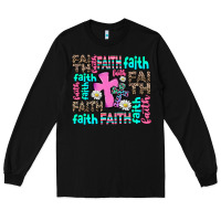 Black faith with cross Long Sleeve Tee - AdoDesignShop