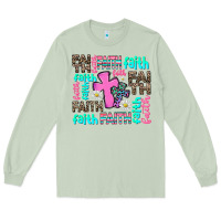 Matcha faith with cross Long Sleeve Tee - AdoDesignShop
