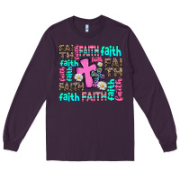 Plum faith with cross Long Sleeve Tee - AdoDesignShop