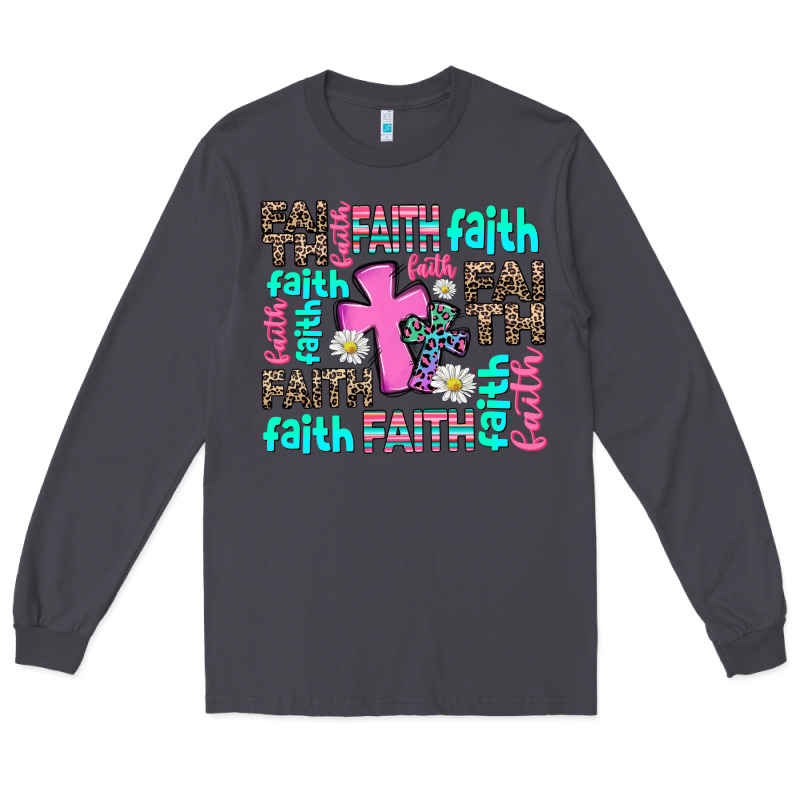 Faith With Cross Long Sleeve Tee by AdoDesignShop | Teevron
