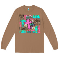 Toasted Coconut faith with cross Long Sleeve Tee - AdoDesignShop