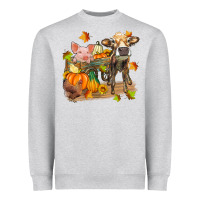Heather Grey fall farm animals Heavyweight Sweatshirt - Zillion Design Studio