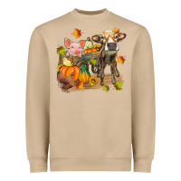 Mushroom fall farm animals Heavyweight Sweatshirt - Zillion Design Studio