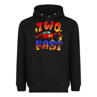 Black two fast boys birthday racing car Heavyweight Hoodie - MaliasSmallBusiness