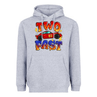 Heather Grey two fast boys birthday racing car Heavyweight Hoodie - MaliasSmallBusiness