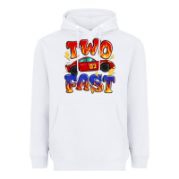 White two fast boys birthday racing car Heavyweight Hoodie - MaliasSmallBusiness