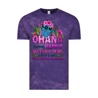 Cloud Purple ohana means family Vintage Tee - Zillion Design Studio