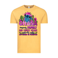 Vintage Mustard ohana means family Vintage Tee - Zillion Design Studio
