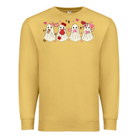 Antique Gold valentines day ghost Premium Sweatshirt - MaliasSmallBusiness