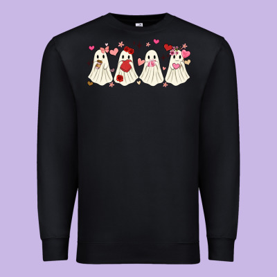 Valentines Day Ghost Premium Sweatshirt Designed By Maliassmallbusiness