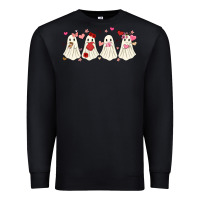 Black valentines day ghost Premium Sweatshirt - MaliasSmallBusiness