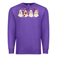 Purple valentines day ghost Premium Sweatshirt - MaliasSmallBusiness
