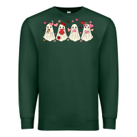 Sports Green valentines day ghost Premium Sweatshirt - MaliasSmallBusiness