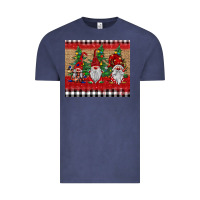 Vintage Denim Christmas gnomes Vintage Tee - BarkalooDesign