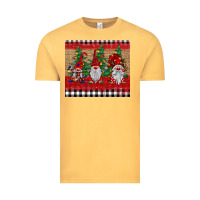 Vintage Mustard Christmas gnomes Vintage Tee - BarkalooDesign