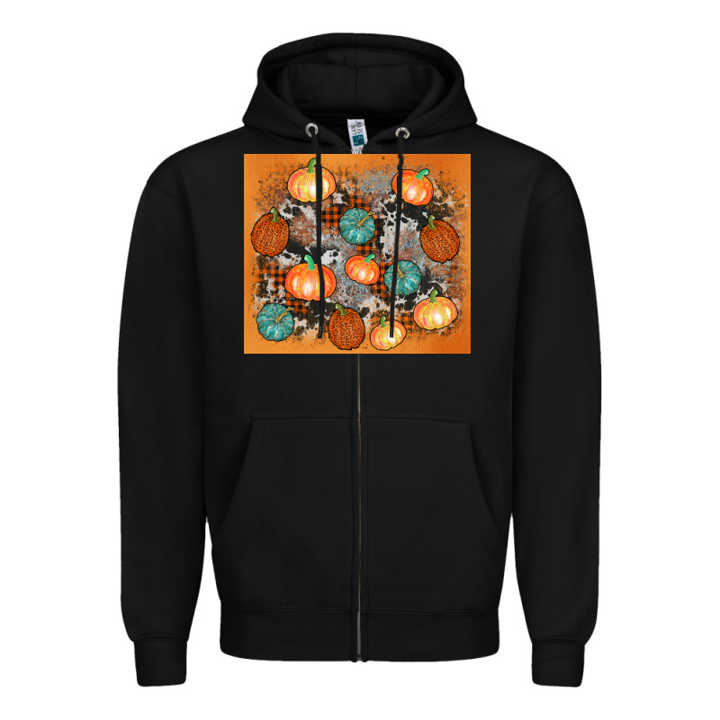 Cowhide Pumpkin Zipper Hoodie by AdoDesignShop | Teevron