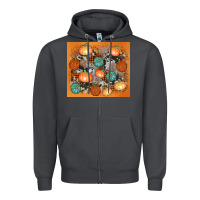 Smoke cowhide pumpkin Zipper Hoodie - AdoDesignShop
