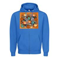 True Royal cowhide pumpkin Zipper Hoodie - AdoDesignShop