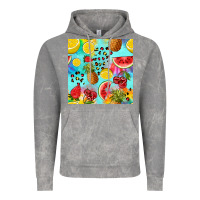Cloud Rock fruits tie dye seamless pattern Vintage Hoodie - Zillion Design Studio