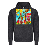 Vintage Black fruits tie dye seamless pattern Vintage Hoodie - Zillion Design Studio