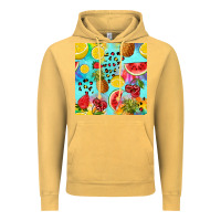 Vintage Mustard fruits tie dye seamless pattern Vintage Hoodie - Zillion Design Studio