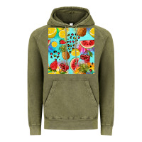 Vintage Olive fruits tie dye seamless pattern Vintage Hoodie - Zillion Design Studio