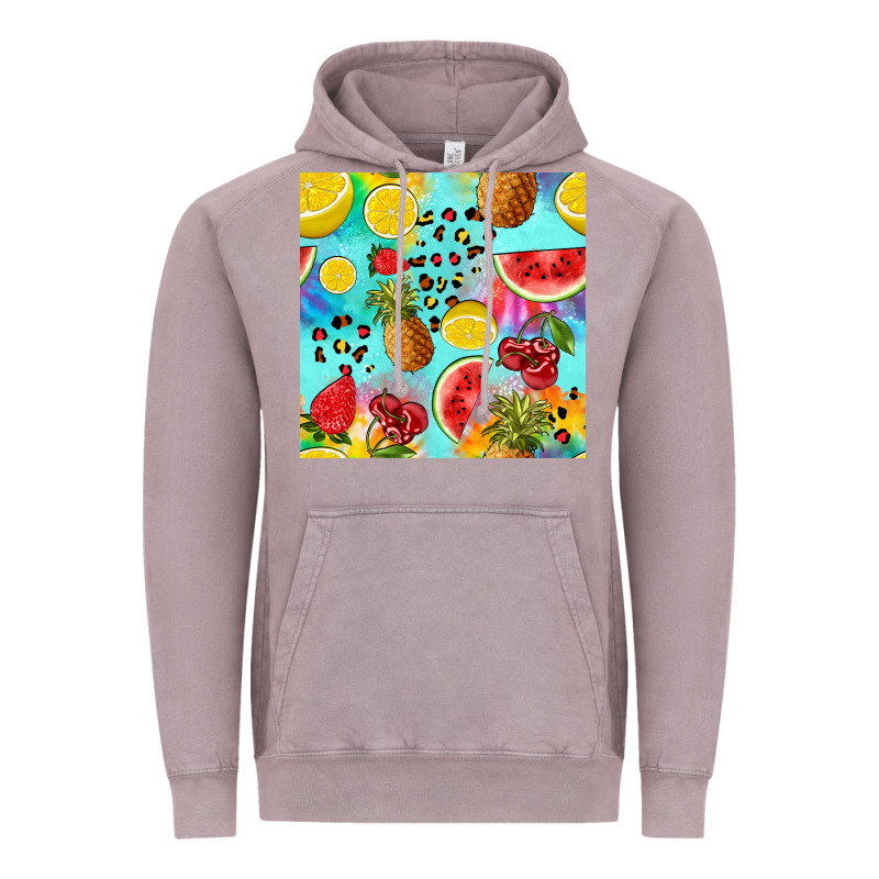 Fruits Tie Dye Seamless Pattern Vintage Hoodie by Zillion Design Studio | Teevron