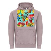 Vintage Zinc fruits tie dye seamless pattern Vintage Hoodie - Zillion Design Studio
