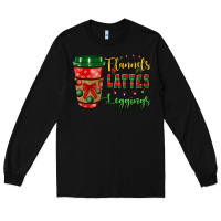 Black flannels lattes leggings Long Sleeve Tee - BundleAndBundleShop