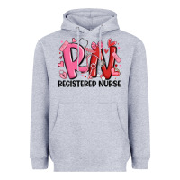 Heather Grey rn registered nurse valentines day Heavyweight Hoodie - MaliasSmallBusiness