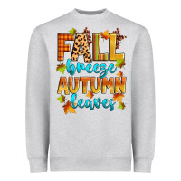 Heather Grey fall breeze autumn leaves Heavyweight Sweatshirt - Zillion Design Studio