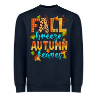 Navy fall breeze autumn leaves Heavyweight Sweatshirt - Zillion Design Studio