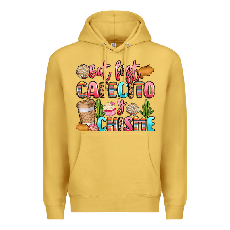 But First Cafecito Y Chisme Premium Hoodie by LillyAllenDesigns | Teevron