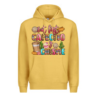 Antique Gold but first cafecito y chisme Premium Hoodie - LillyAllenDesigns