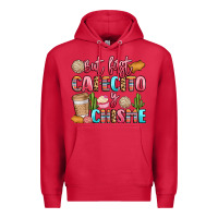 Cardinal but first cafecito y chisme Premium Hoodie - LillyAllenDesigns