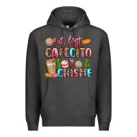Charcoal Heather but first cafecito y chisme Premium Hoodie - LillyAllenDesigns