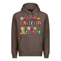 Coffee but first cafecito y chisme Premium Hoodie - LillyAllenDesigns