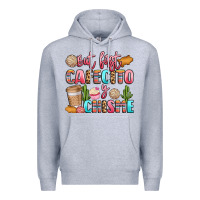 Heather Grey but first cafecito y chisme Premium Hoodie - LillyAllenDesigns