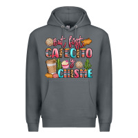 Rock but first cafecito y chisme Premium Hoodie - LillyAllenDesigns