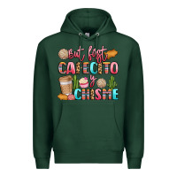 Sports Green but first cafecito y chisme Premium Hoodie - LillyAllenDesigns