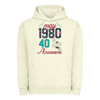 Pigment Pistachio Made In May 1980 40 Years Of Being Awesome Urban Hoodie - Bettercallsaul
