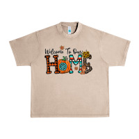French Oak welcome to our home Urban Heavy Tee - CowhideDigitalArt