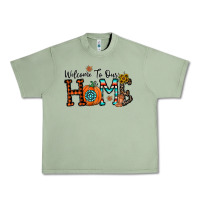 Oil Green welcome to our home Urban Heavy Tee - CowhideDigitalArt