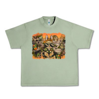 Oil Green camouflage bunny background Urban Heavy Tee - BarkalooDesign