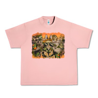 Salmon camouflage bunny background Urban Heavy Tee - BarkalooDesign
