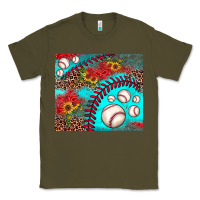 Army Green baseball leopard turquoise sunflower Classic Tee - JahusDesignShop